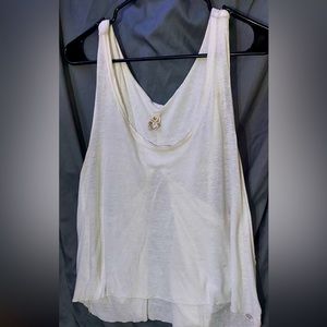 Woman’s cute loose white tank top